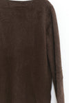 SWAYING 25 Fall/Winter Collection: Crew Neck Yak Wool Sweater SW-SW25AW1T39C3S4-SZ, Dark Brown